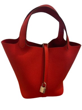 Hermes Rouge De Coeur Taurillon Clemence Picotin 22 Lock 1