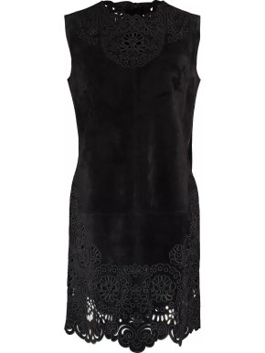Dolce & Gabbana Black Suede/Leather Dress