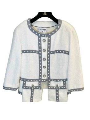 Chanel Vinatge Faux Pearl Embellished Jacket