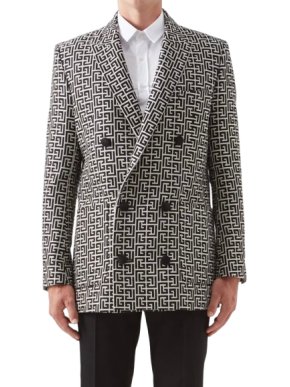 Balmain Oversized Monogrammed Blazer
