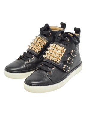 Hermes Black Leather Lennox Sneakers