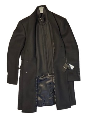 Emporio Armani Single Breasted Virgin Wool Coat