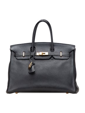 Hermes Hermès Birkin 35 in Noir Togo Leather