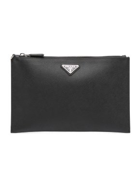Prada Black Saffiano Clutch 1