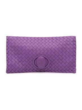 Bottega Veneta Nappa Intrecciato Turn Lock Clutch