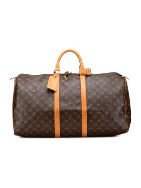 Louis Vuitton Coated Canvas Monogram Keepall 55
