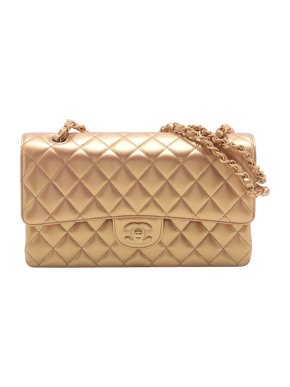 Chanel  Leather Medium Classic Lambskin Double Flap