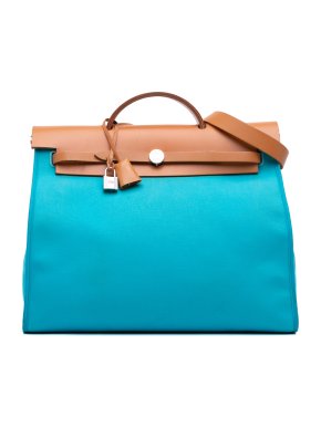 Hermes Blue Toile Herbag Zip 39