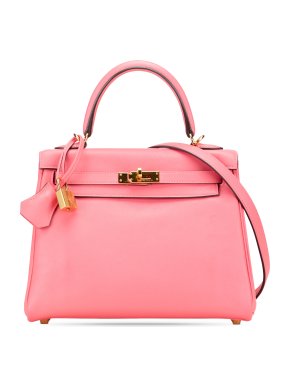 Hermes Rose Lipstick Swift Kelly II Retourne 25