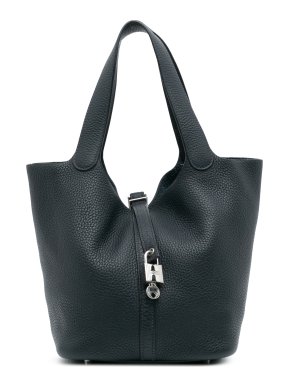 Hermes Blue Clemence Picotin Lock 22