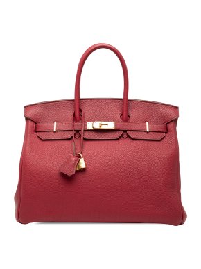 Hermes Red Togo Birkin Retourne 35