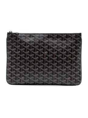 Goyard Black Goyardine Senat MM