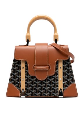 Goyard Black Goyardine Saigon Structured PM