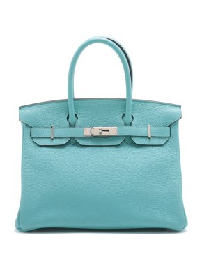 Hermes Blue Atoll Togo Birkin Retourne 30