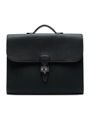 Hermes Black Togo Sac A Depeches Verso 38