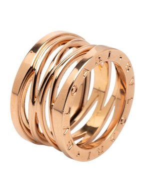Bvlgari 18K Rose Gold B.zero1 Design Legend 3 Band Ring