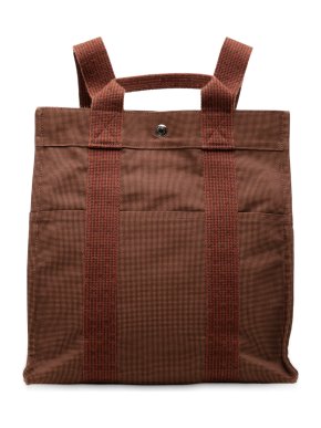 Hermes Brown Canvas Herline Backpack PM