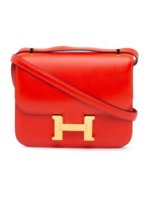Hermes Red Mini Tadelakt Constance 18