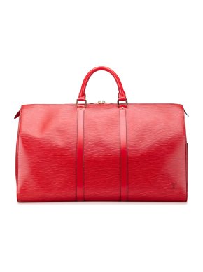 Lousi Vuitton Red Epi Leather Keepall 50