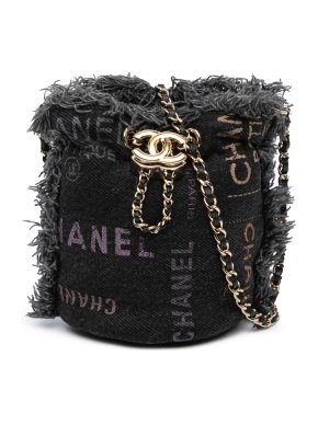 Chanel Mini Denim Mood Bucket with Chain