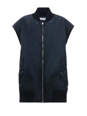 JW Anderson Marine Blue Bomber Gilet Jacket