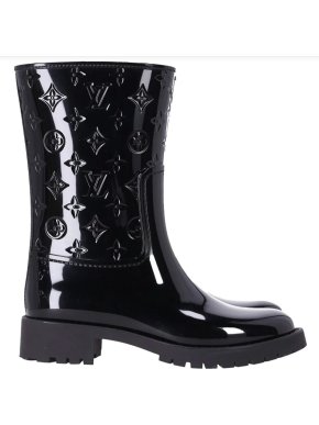 Louis Vuitton Black Drop Flat Boots