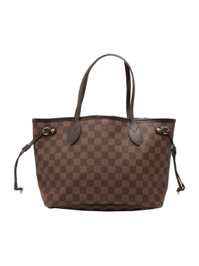 Louis Vuitton Coated Canvas Damier Ebene Neverfull PM