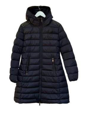 Moncler Navy Flammette Long Down Coat