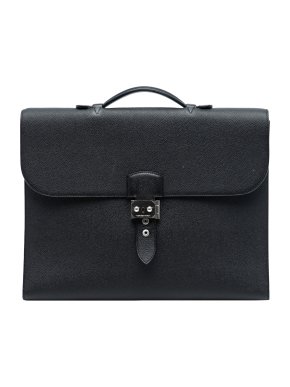 Hermes Black Epsom Sac A Depeches 38