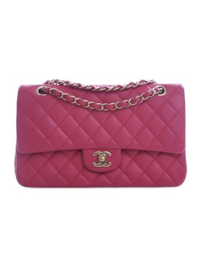 Chanel Pink Lambskin Medium Classic Double Flap