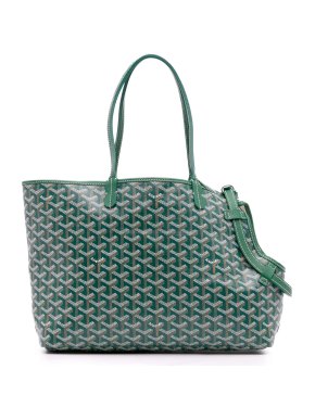 Goyard Green Goyardine Chien-Gris Pet Carrier