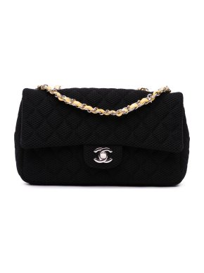 Chanel Black Medium Classic Mesh Single Flap
