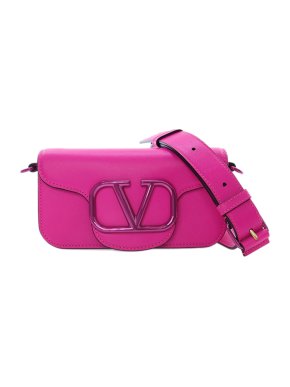 Valentino Hot Pink Small Calfskin VLogo Loco Satchel