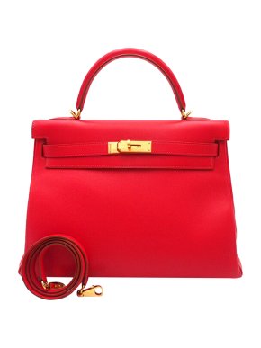 Hermes Rouge Vif Gulliver Kelly II Retourne 32