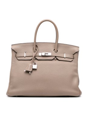 Hermes Gris Tourterelle Togo Birkin Retourne 35