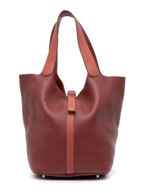 Hermes Rouge H And Brique Bicolor Clemence and Swift Picotin Lock 31