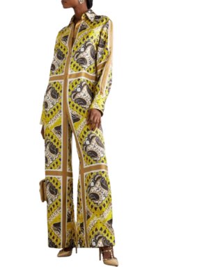 Valentino Silk Twill Bandana Jumpsuit