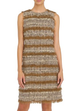 Chanel Brown Fantsay Fur Tweed Mini Dress