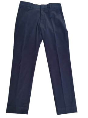 Zegna Navy Blue Cotton Chinos