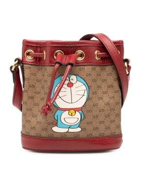 Gucci Doraemon Micro GG Supreme Doraemon Bucket Bag