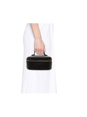 Chanel Black CC Caviar Vanity Bag