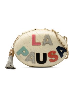 Chanel White Lambskin La Pausa Bag