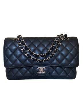 Chanel Medium Black Classic Caviar Double Flap Bag