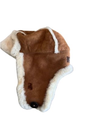 Ugg Chestnut Suede Bailey Aviator/Trapper Hat.