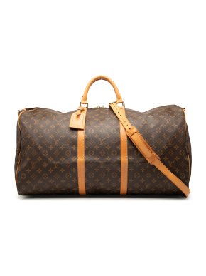 Louis Vuitton Coated Canvas Monogram Keepall Bandouliere 60