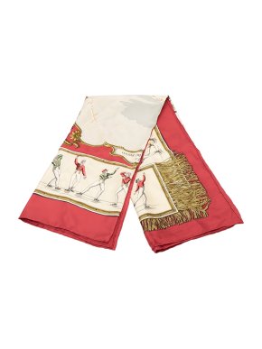Hermes Printed Les Plaisirs du Froid Silk Scarf 90