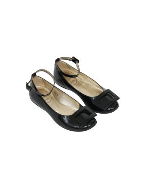 Roger Vivier BlackPatent Buckle Detail Shoes - Girl's 1