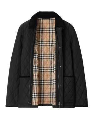 Burberry Navy Blue Quilted Jacket