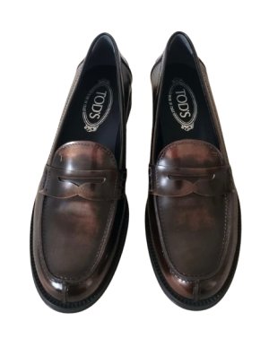 Tod's Brown Mocassino Penny Loafers