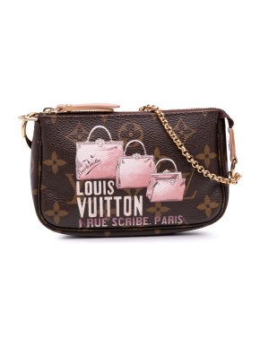 Louis Vuitton Coated Canvas Monogram Affiche Mini Pochette Accessoires